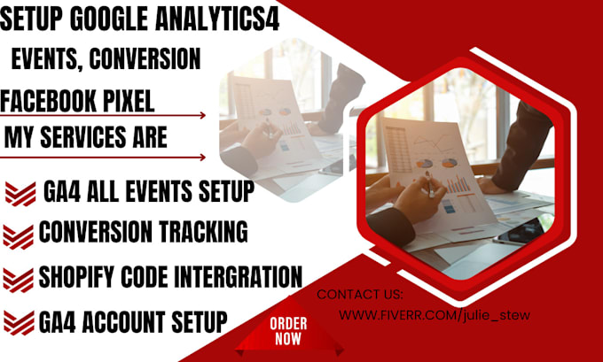 Gig Preview - Setup google analytics 4, ga4 ecommerce tracking, ads conversion tracking