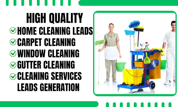 Gig Preview - Generate home cleaning leads carpet cleaning leads home cleaning service leads