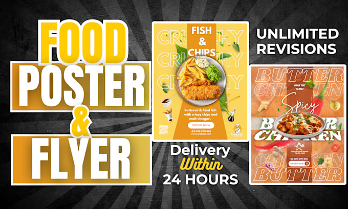 Gig Preview - Design food promo poster flyer banner menu instagram food post