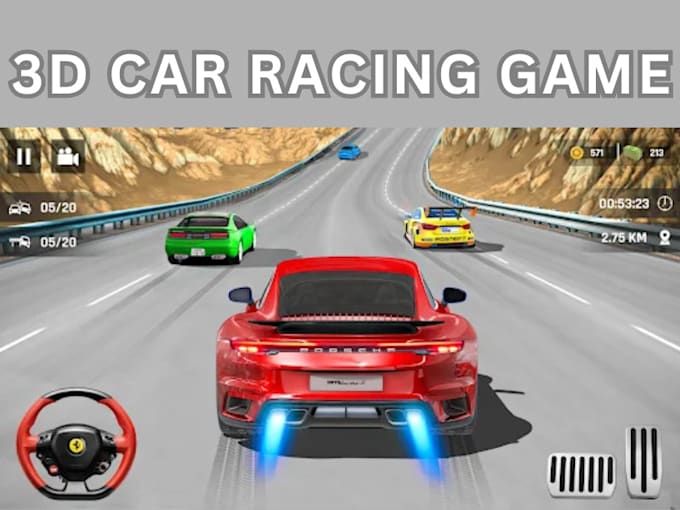 Gig Preview - Develop 3d car racing game in unity, multi player game, crypto game