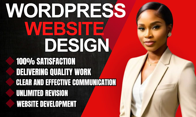 Gig Preview - Create wordpress website design, website redesign and website development