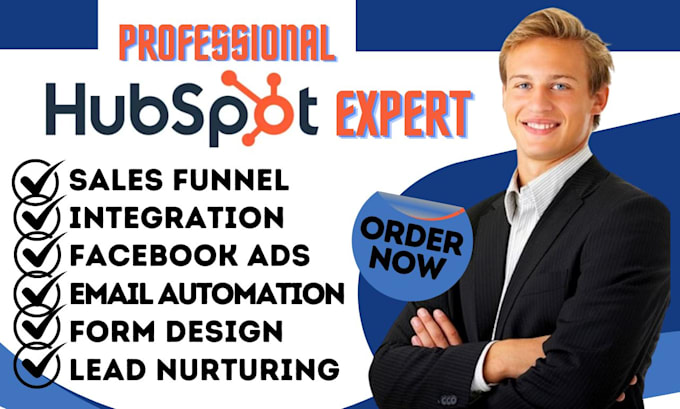 Gig Preview - Setup hubspot facebook ads email notification automation lead form integration