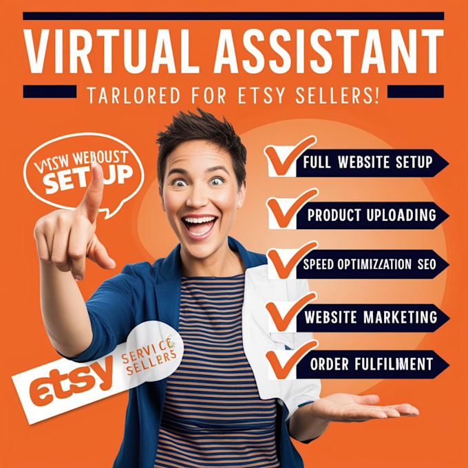 Gig Preview - Be esty virtual assistant etsy store manager, etsy promotion, shopify etsy seo