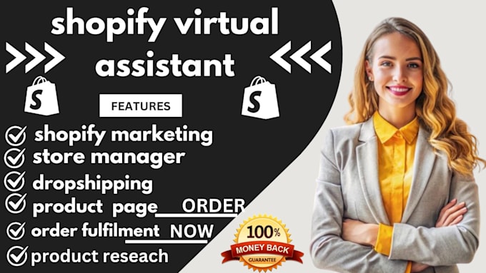 Gig Preview - Be your shopify virtual assistant, shopify store manager