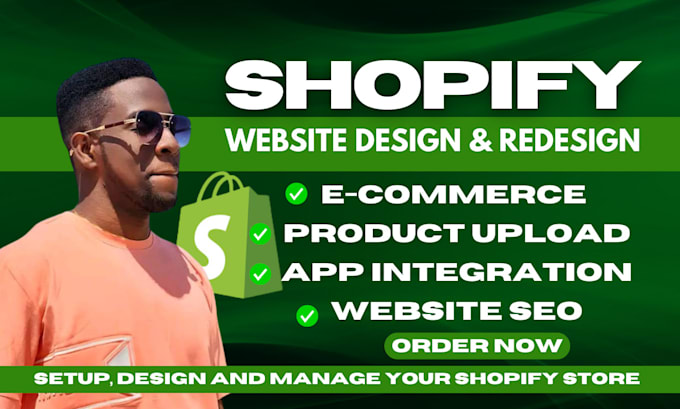 Gig Preview - Shopify store design shopify store redesign build shopify ecom website redesign