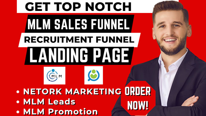 Gig Preview - Mlm sales funnel, recruitment funnel, MLM website landing page, systeme io