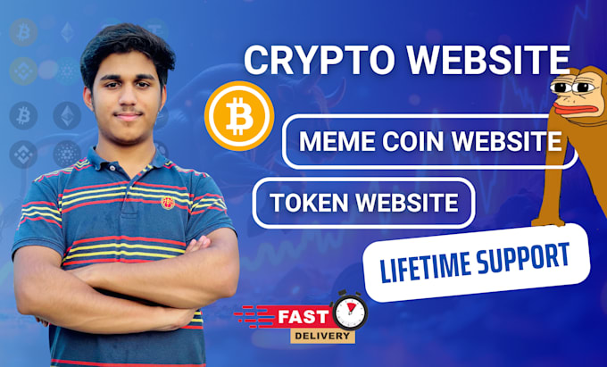 Gig Preview - Build a meme coin or token website, or crypto meme coin website