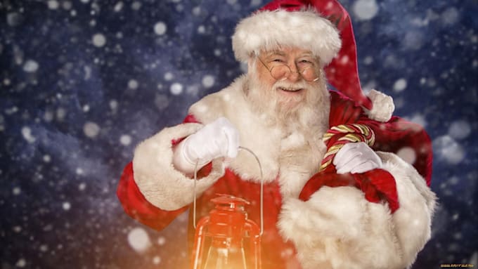 Gig Preview - Do amazing santa claus hold your logo for christmas, banner, social media post