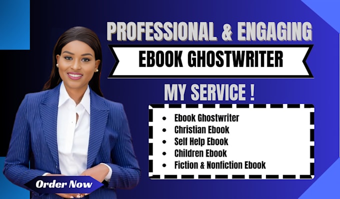 Gig Preview - Ghostwrite ebook, christian ebook writer, self help ebook, book publishing