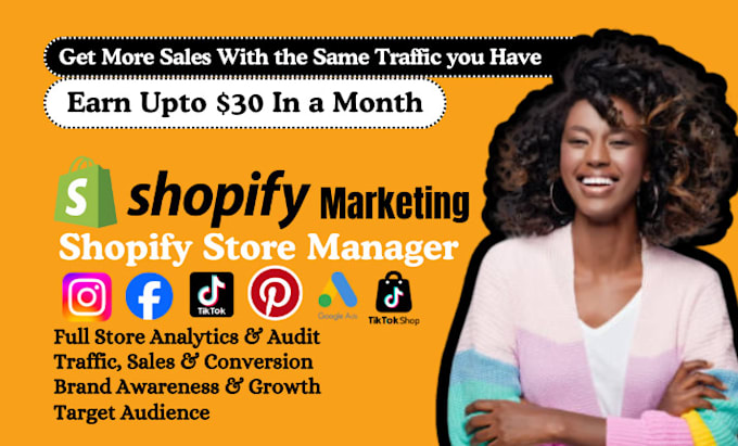 Gig Preview - Do complete shopify marketing, boost shopify sales, shopify marketing, promotion