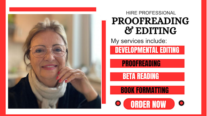 Gig Preview - Provide developmental editor, book proofreading, novel editor, book formatting