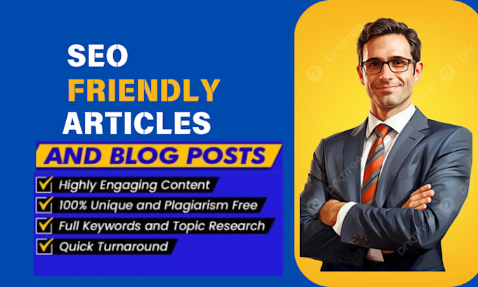 Gig Preview - Be your best SEO optimized article writer and perfect blog posts expert