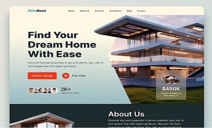 Gig Preview - Build real estate mls website landing page listing with idx and investor carrot