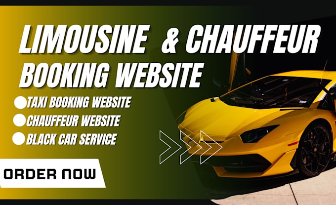 Gig Preview - Build chauffeur, limousine, airport transfer website, taxi booking website