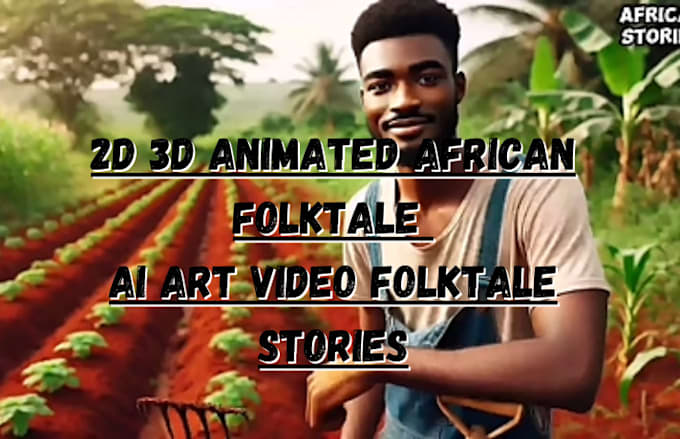 Gig Preview - Do advanced 2d 3d animated african folktale ai art video folktale stories