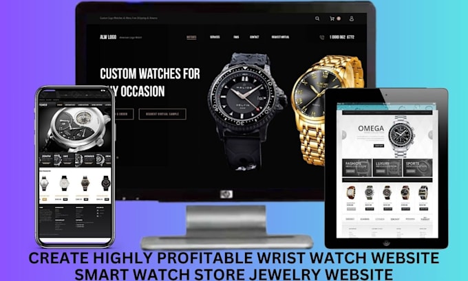 Bestseller - build enchanting wrist watch website smart watch store wix jewelry website