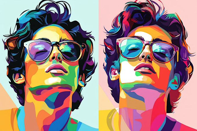 Gig Preview - Make your photo into awesome wpap pop art portrait