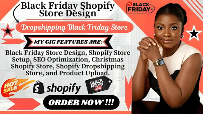 Gig Preview - Create black friday shopify store design and dropshipping black friday store