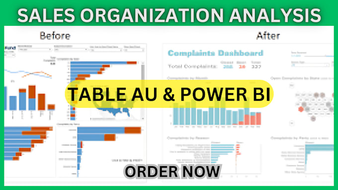 Gig Preview - Create beautiful and interactive table au or power bi dashboards visualizations