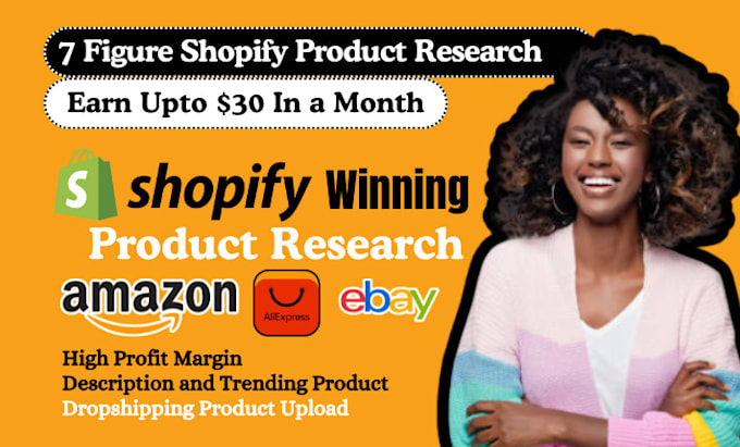 Gig Preview - Do product research for shopify dropshipping store, winning product dropshipping