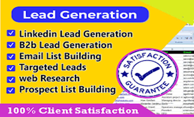 Gig Preview - Get sales leads, linkedin leads, targeted b2b leads, solar leads foryour website