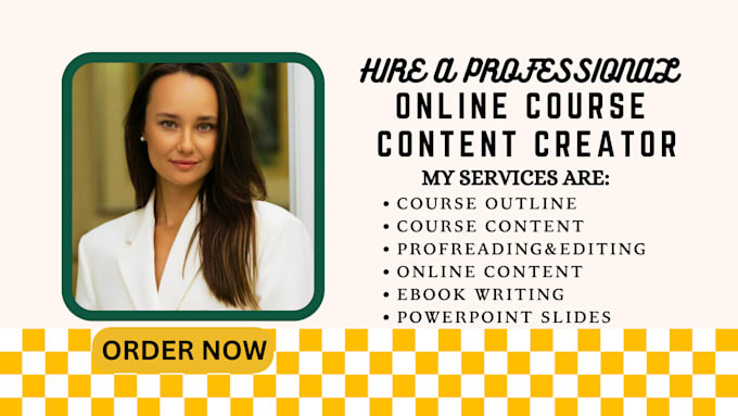 Gig Preview - Create online course content lesson plan course curriculum for thinkific website