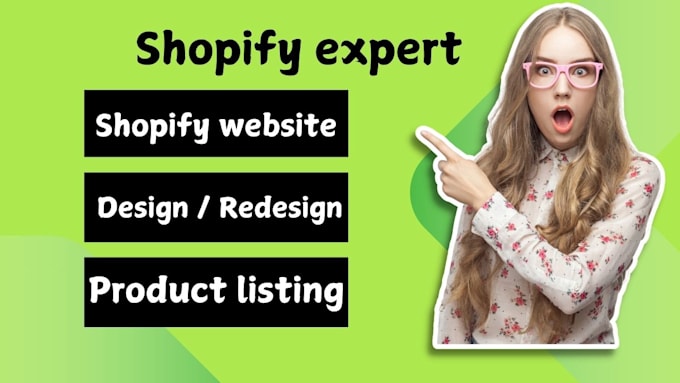 Gig Preview - Design shopify website, redesign branded dropshipping store