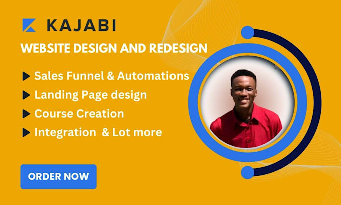 Gig Preview - Design kajabi website design your course on kajabi