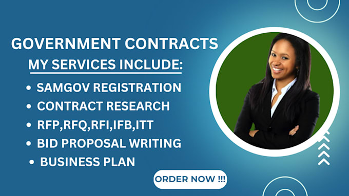 Gig Preview - Win government contract, write bid proposal, rfi, rfp, rfq