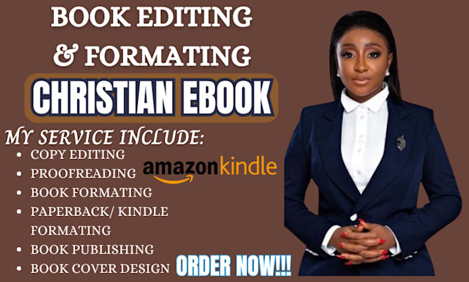 Gig Preview - Do christian book editing, proofreading, and formatting, book editor