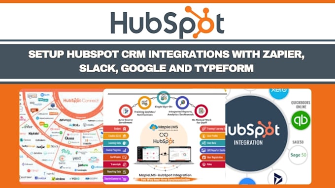 Gig Preview - Setup hubspot CRM integrations with zapier, slack, google and typeform