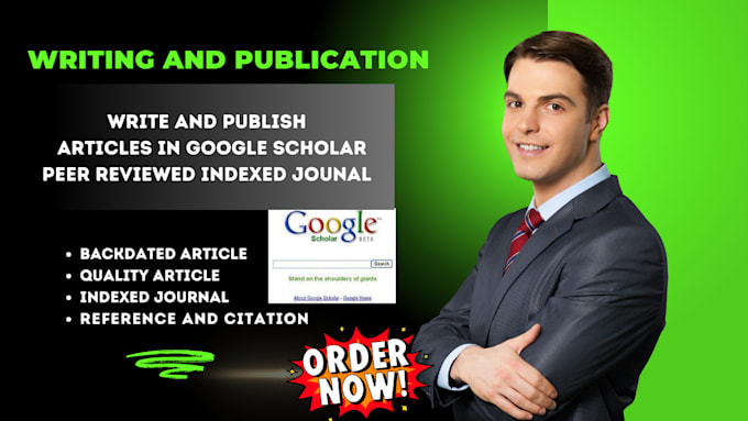 Gig Preview - Write and publish articles in google scholar peer reviewed indexed journals