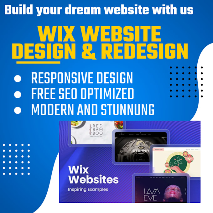 Bestseller - create wix website design or wix website redesign or wix website development