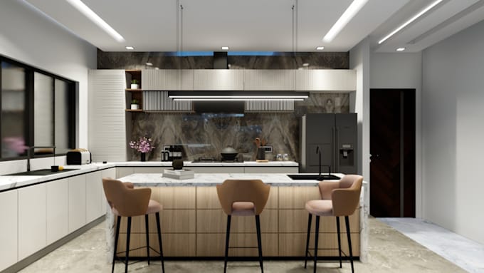 Gig Preview - Design 3d kitchen interiors with walkthrough animation