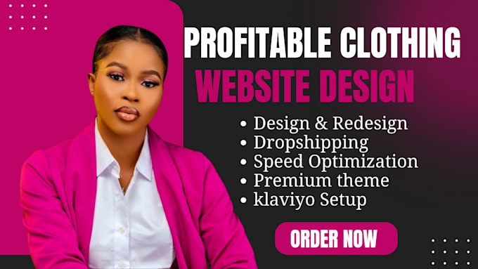 Gig Preview - Design a profitable clothing website clothing shopify store