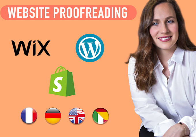 Gig Preview - Proofread your website in spanish, german, french, english