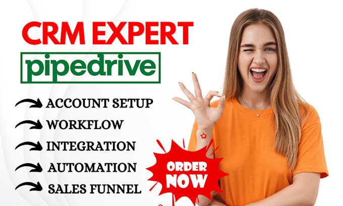 Gig Preview - Setup pipedrive crm and pipedrive automation, workflow, pipedrive integration