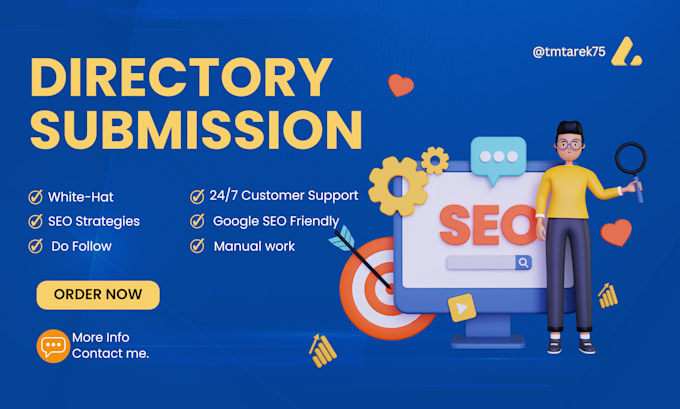 Gig Preview - Submit directory submission SEO backlinks for you