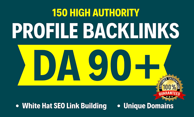 Gig Preview - Do 150 SEO profile backlinks for high authority white hat manual link building