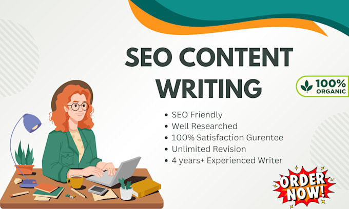 Gig Preview - Do SEO article writing, content writing or blog post writing