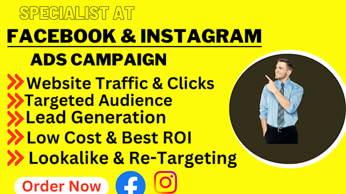 Gig Preview - Set up and manage your facebook ads and instagram ads