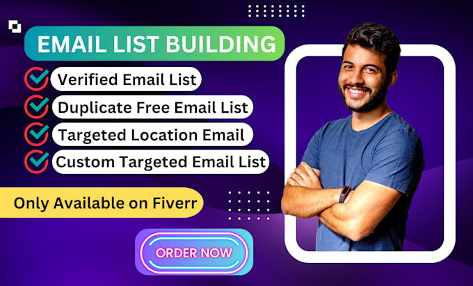 Gig Preview - Build a niche targeted email list for email marketing