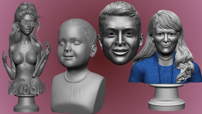 Bestseller - 3d sculpting 3d head 3d face bust stl doll 3d model head bust portrait printing