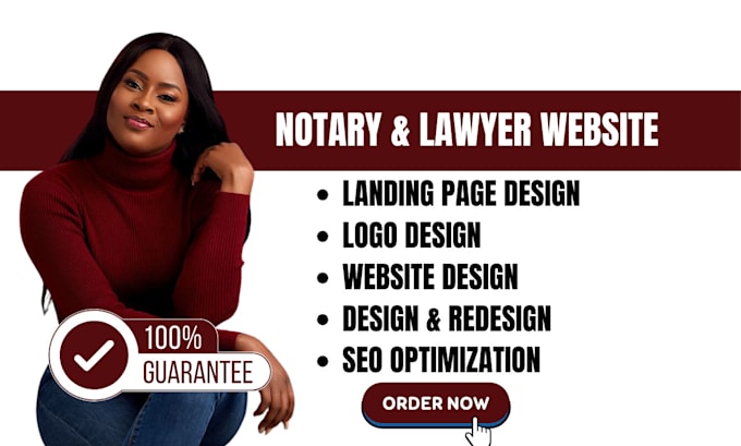 Gig Preview - Design notary website, lawyer website, attorney,law firm website landing page