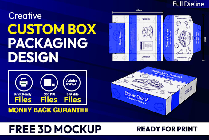 Gig Preview - Design creative amazon product packaging, mailer, retail box with 3d mockup