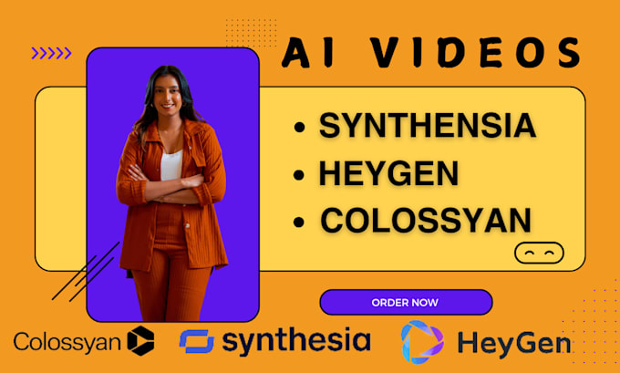 Gig Preview - A stunning ai videos using synthesia heygen and colossyan