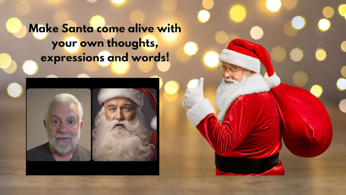 Gig Preview - Create a santa christmas greeting video with your video