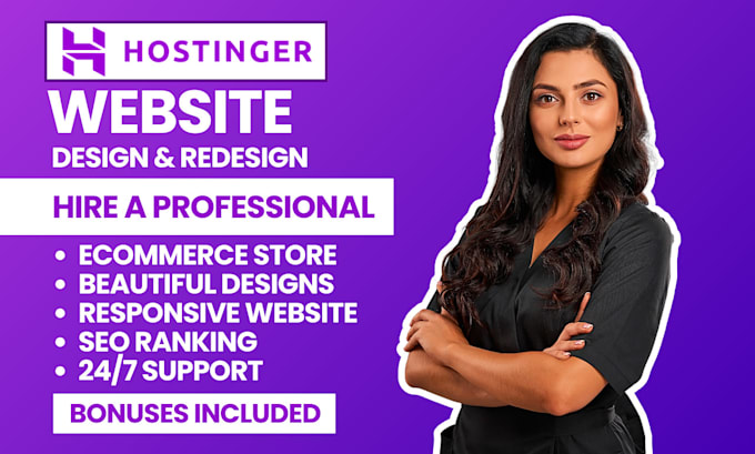 Gig Preview - Redesign hostinger website or design hostinger website