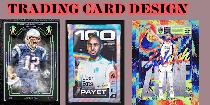 Gig Preview - Design custom sport trading cards tcg card template playing cards pokemon cards