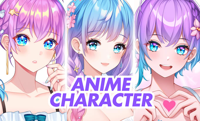 Gig Preview - Draw anime fan art, kawai anime pfp or oc art for avatar vtuber character